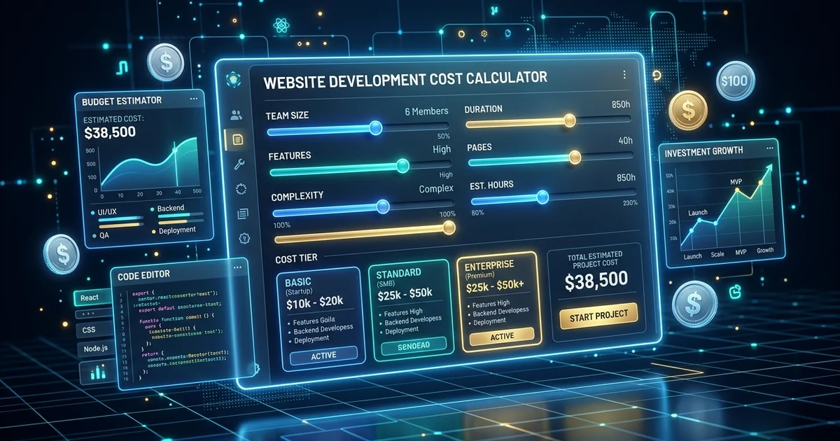 Website Development Cost Calculator Guide 2026: Transparent