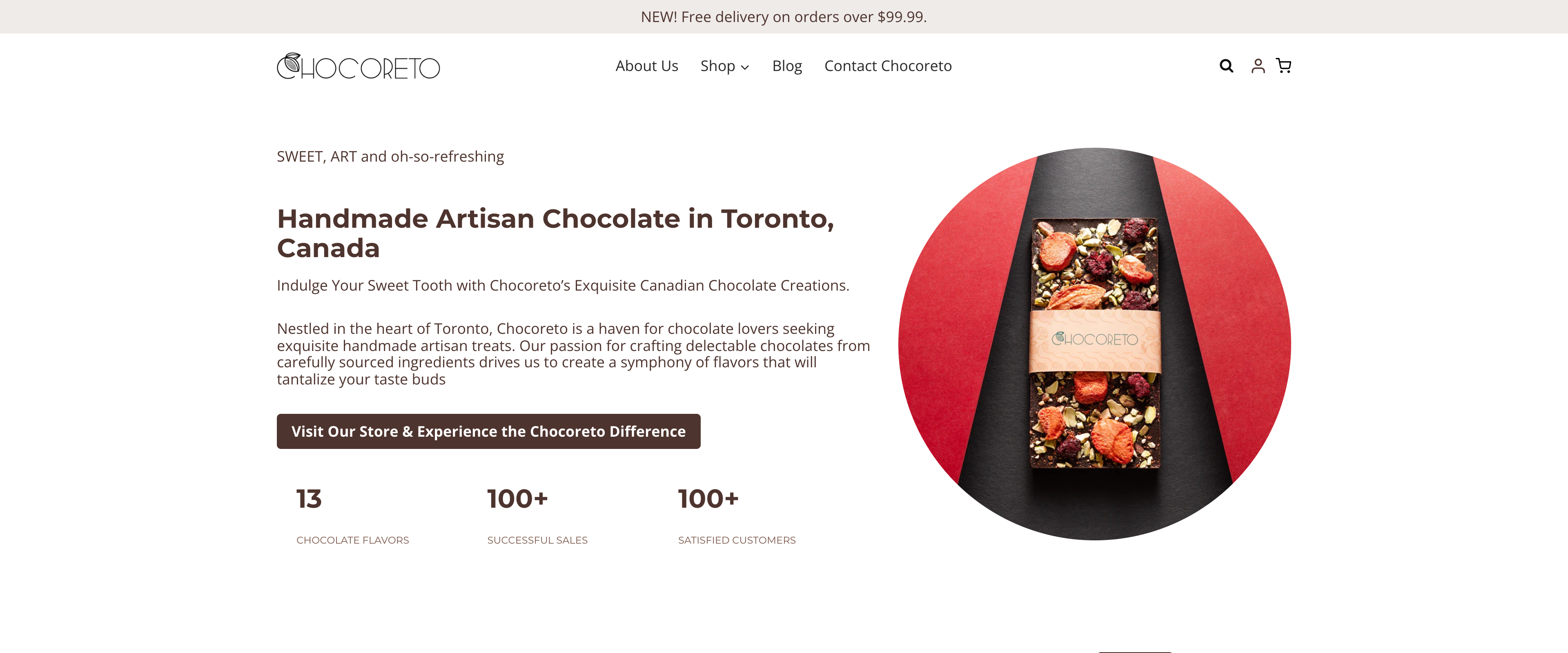 Chocoreto – E-Commerce & Local Branding for Toronto Artisan